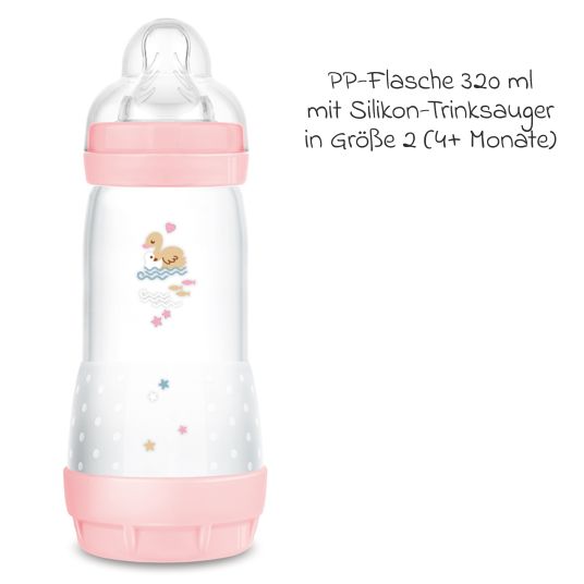 MAM PP-Flasche Easy Start Anti-Colic 320 ml - Enten - Rosa