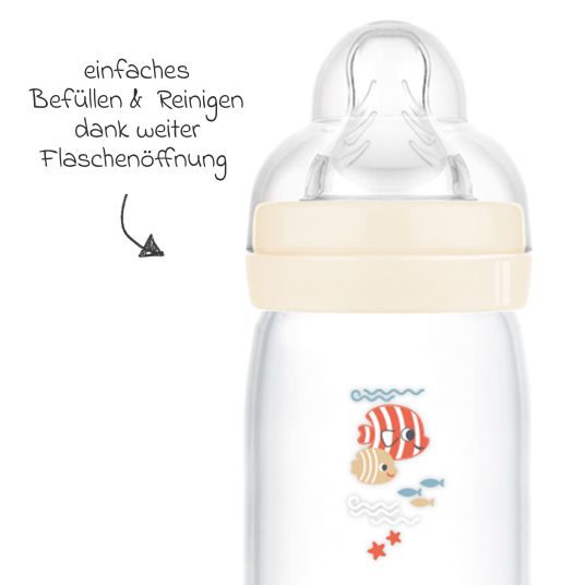 MAM PP bottle Easy Start Anti-Colic 320 ml - Fish - Beige