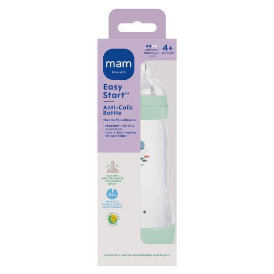 MAM PP-Flasche Easy Start Anti-Colic 320 ml - Wale - MInt