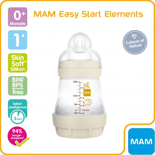 MAM PP bottle Easy Start Anti-Colic Elements 160 ml - Fuchs