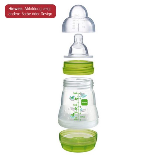 MAM PP-Flasche Easy Start Anti-Kolik 160 ml - Silikon 1 Loch - für Mädchen