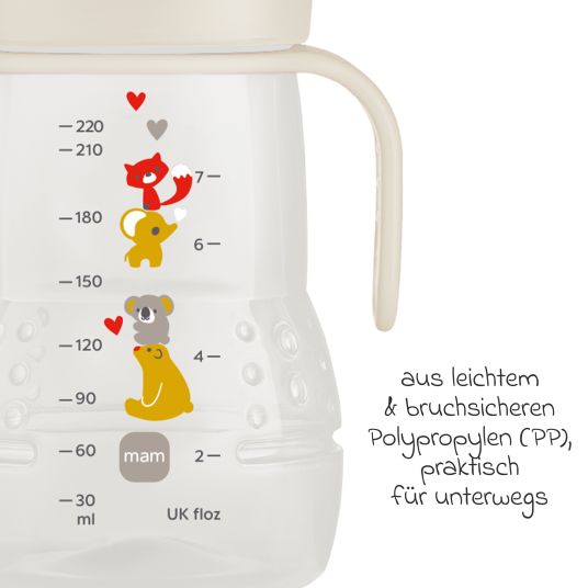 MAM PP-Flasche Trainer + 220 ml - Beige