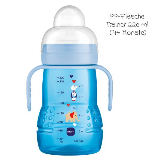 MAM PP bottle Trainer + 220 ml - Blue