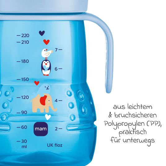 MAM PP bottle Trainer + 220 ml - Blue