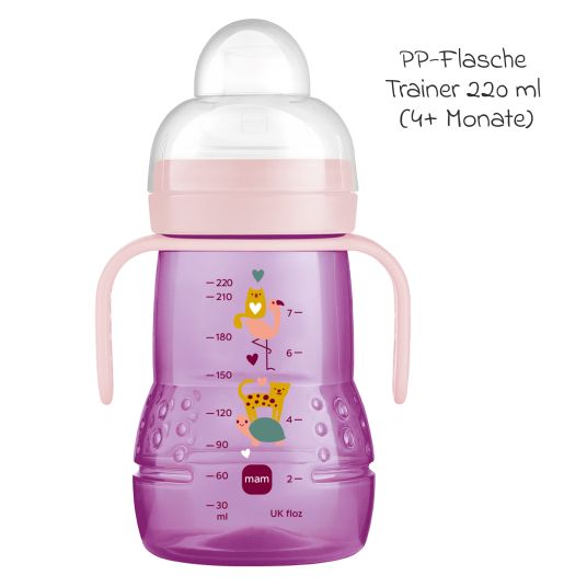 MAM PP bottle Trainer + 220 ml - Purple & Pink