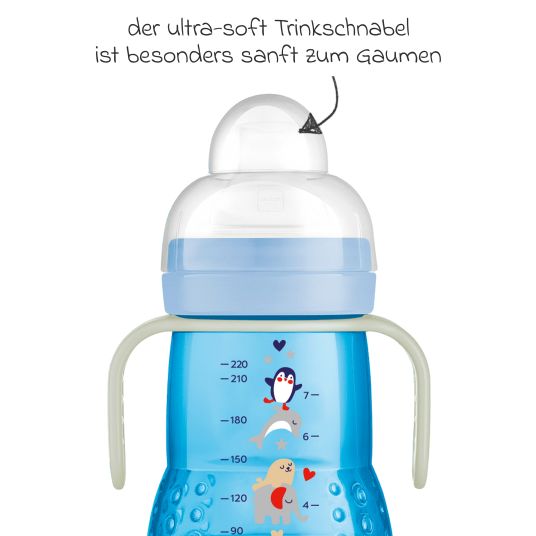 MAM PP bottle Trainer + Night 220 ml - Blue