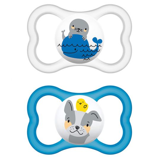 MAM Pacifier 2-pack Air - latex from 16 M - for boys