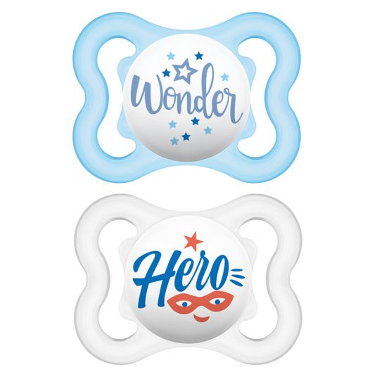 MAM Pacifier 2er Pack Air - Silicone 0-6 M - for boys
