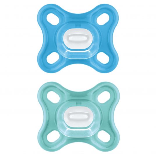 MAM Pacifier 2 Pack Comfort - Silicone 0-6 M - Blue Turquoise