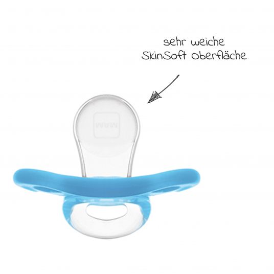 MAM Schnuller 2er Pack Comfort - Silikon Newborn 0-2 M - Blau Türkis