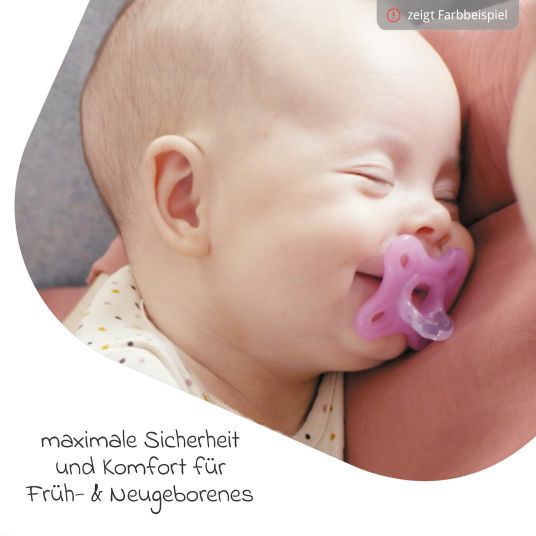 MAM Schnuller 2er Pack Comfort - Silikon Newborn 0-3 M - Blau & Türkis