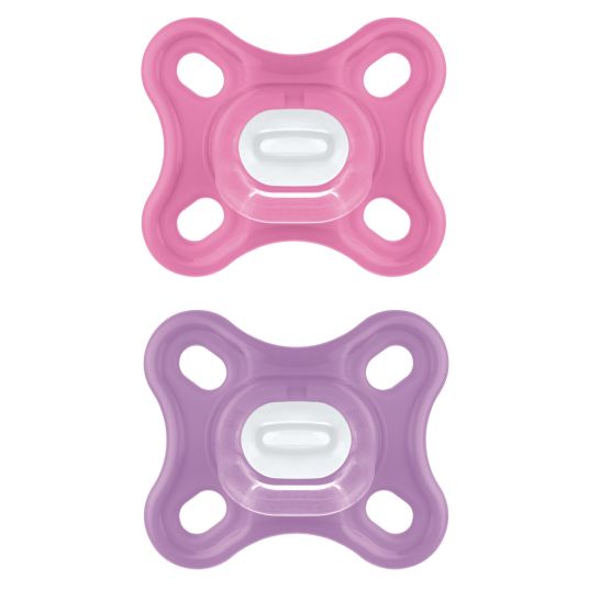 MAM Pacifier 2-pack Comfort - Silicone Newborn 0-3 M - Pink & Purple