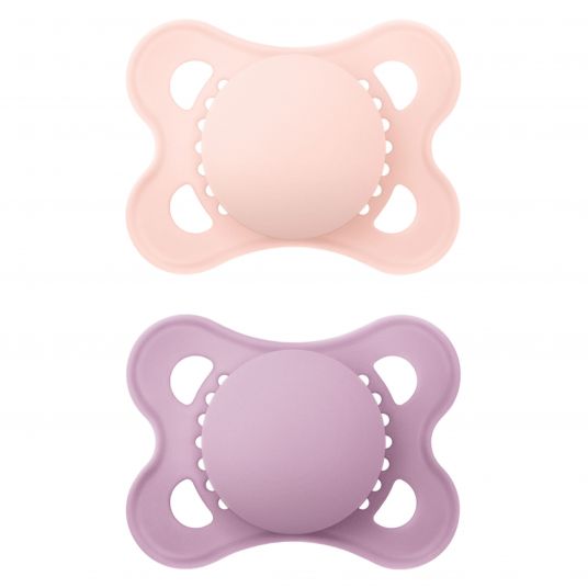 MAM Pacifier 2 Pack Original Elements - Silicone 0-6 M - Pink Purple