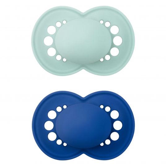 MAM Pacifier 2 Pack Original Elements - Silicone from 16 M - Mint Blue