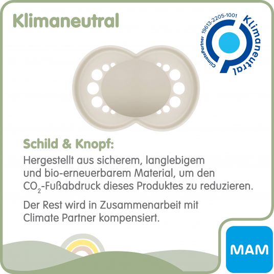 MAM Schnuller 2er Pack Original Pure - Silikon ab 16 M - Bär & Fuchs