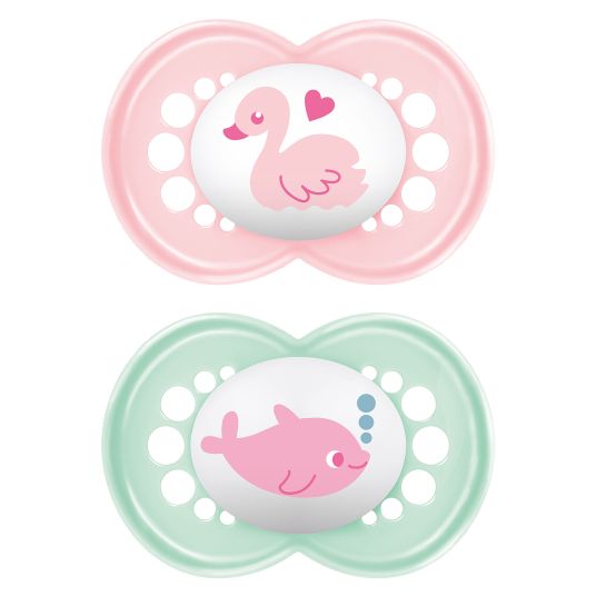 MAM Pacifier 2-pack Original - Silicone 6-16 M - Pink