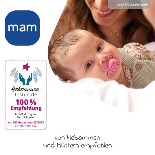 MAM Schnuller 2er Pack Original Start - Naturkautschuk 0-2 M - Blau & Beige