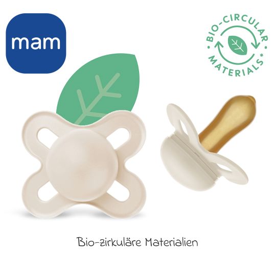 MAM Pacifier 2-pack Original Start - Natural rubber 0-2 M - Green & Beige