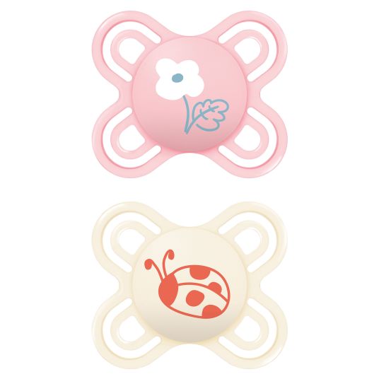 MAM Pacifier 2-pack Perfect Start - Silicone - 0-2 M - Pink
