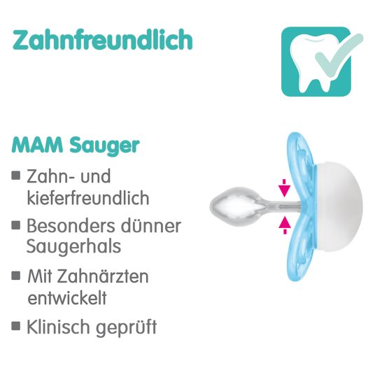MAM Schnuller 2er Pack Perfect Start - Silikon - 0-2 M - Rosa