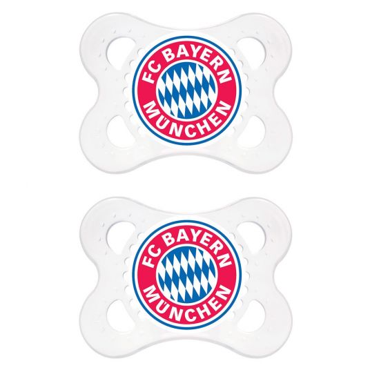 MAM Pacifier 2 pack silicone 0-6 M - FC Bayern