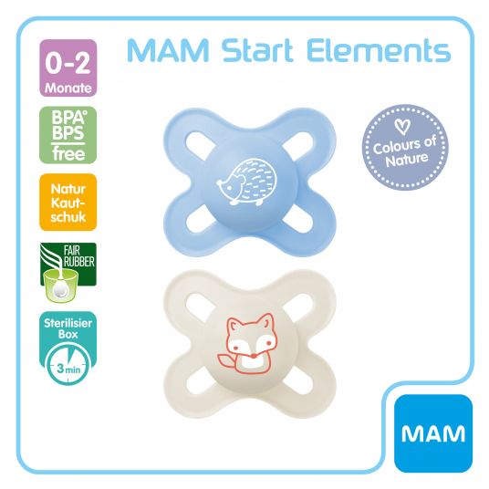 MAM Manichino 2-pack Start Elements - Lattice 0-2 M - Riccio e Volpe