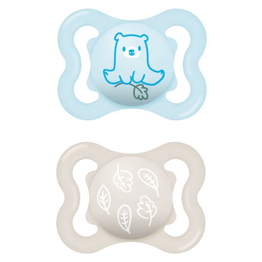 MAM Pacifier 2-pack Supreme - Silicone 0-6 M - Blue