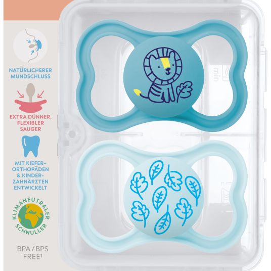 MAM Pacifier 2-pack Supreme - Silicone 6-16 M - Blue