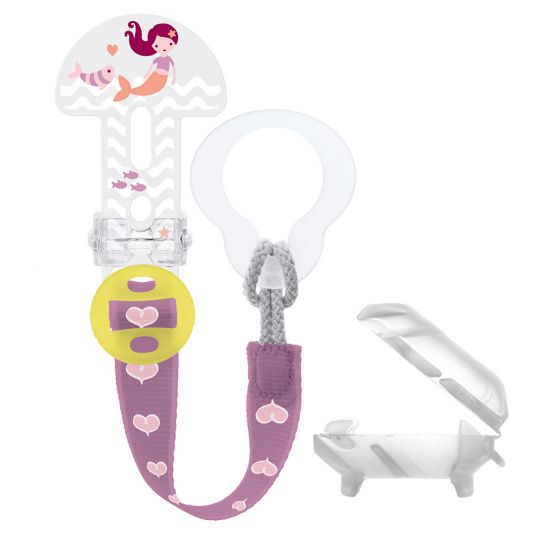 MAM Pacifier band Clip it! - with teat protection - Girl
