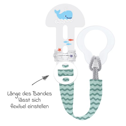 MAM Pacifier strap Clip it! - Whale