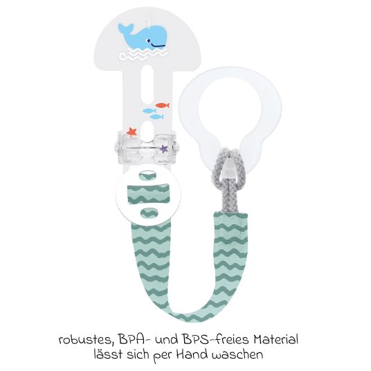 MAM Pacifier strap Clip it! - Whale