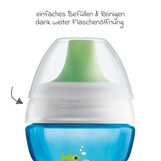 MAM Trinklernbecher Fun to Drink Cup 270 ml - Delfin - Blau