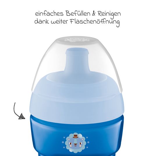 MAM Trinklernbecher Sports Cup 330 ml - Elefant - Blau