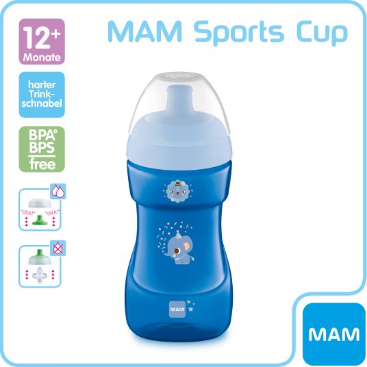 MAM Sports Cup 330 ml - Elephant - Blue