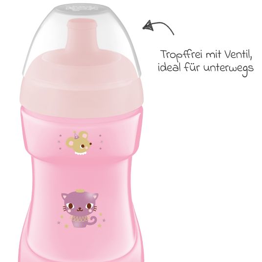 MAM Trinklernbecher Sports Cup 330 ml - Katze - Rosa