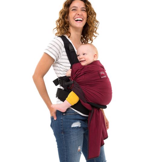manduca Baby carrier / sling Duo with removable waist belt - Red
