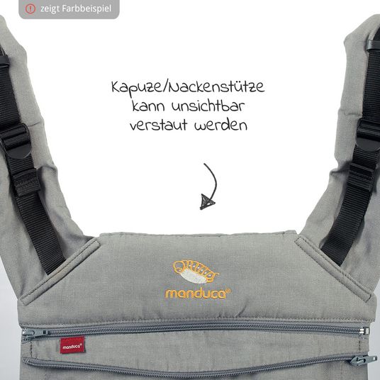 manduca Baby carrier XT for newborns from 3.5 kg - 20 kg with 3 carrying positions made of 100% organic cotton - Bellybutton - PepitaNavy