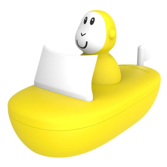 Matchstick Monkey Bath toy bath boat - monkey - yellow