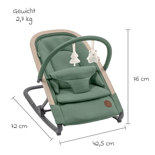 Maxi-Cosi 2-in-1 Babywippe Kori ab der Geburt mit Neugeborenen-Inlay nur 2,3 kg leicht - Beyound - Green Eco