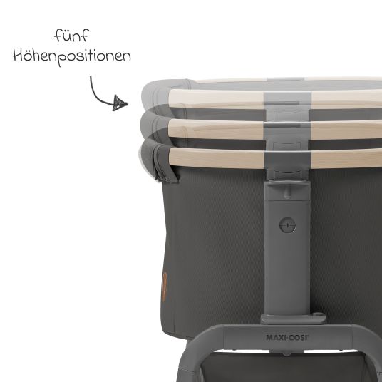 Maxi-Cosi 2-in-1 co-sleeper Iora foldable, incl. mattress & travel bag - Beyound - Graphite Eco