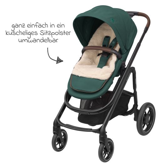 Maxi-Cosi 2 in 1 footmuff for baby carriages & buggies by Maxi-Cosi - Essential Green