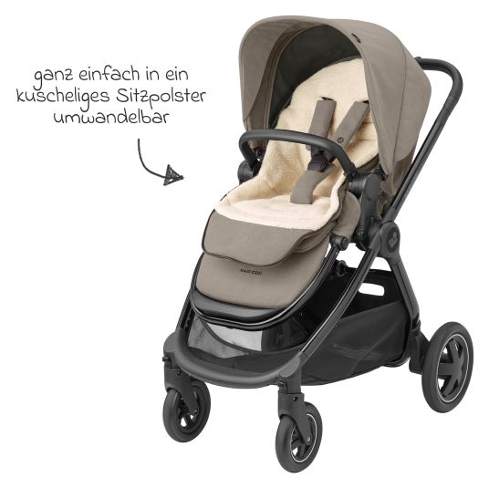 Maxi-Cosi 2 in 1 footmuff for baby carriages & buggies by Maxi-Cosi - Twillic Truffel