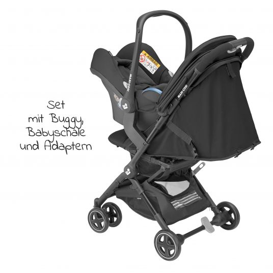 Maxi-Cosi 2 -in-1 stroller set Buggy Lara² incl. infant carrier CabrioFix i-Size & adapter - Essential Graphite