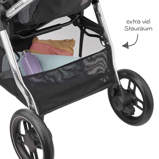 Maxi-Cosi Passeggino Zelia³ 2 in 1 con seduta e navicella in uno, maniglione regolabile, 22 kg - Luxe Twillic Grey