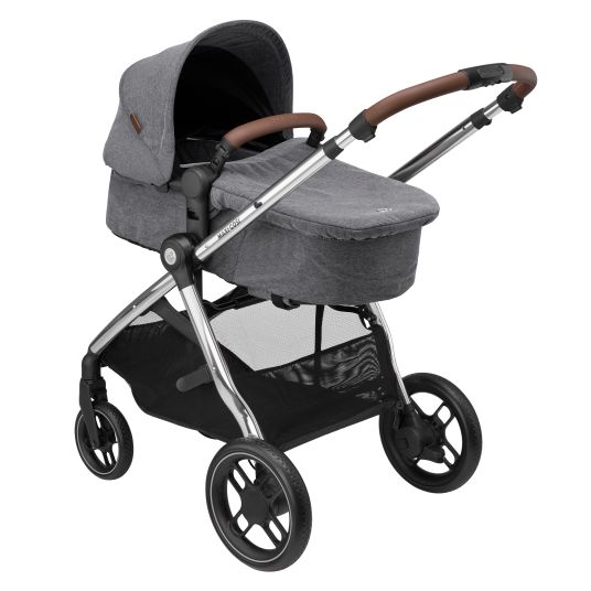 Maxi-Cosi Passeggino Zelia³ 2 in 1 con seduta e navicella in uno, maniglione regolabile, 22 kg - Luxe Twillic Grey