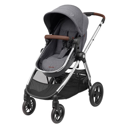 Maxi-Cosi Passeggino Zelia³ 2 in 1 con seduta e navicella in uno, maniglione regolabile, 22 kg - Luxe Twillic Grey