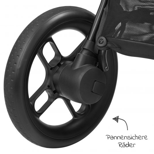 Maxi-Cosi Passeggino combinato 2 in 1 Zelia³ Seggiolino reversibile e navicella in uno, maniglione regolabile, 22 kg - Essential Black