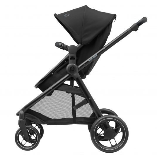 Maxi-Cosi 2 -in- 1 Combi Stroller Zelia³ Reversible Seat & Carrycot in One, Adjustable Pushbar, 22 kg - Essential Black