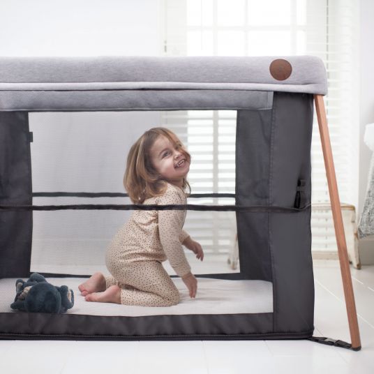 Maxi-Cosi 2 in 1 travel cot Iris for newborn & toddlers incl. mattress & travel bag only 6 kg - Essential Graphite