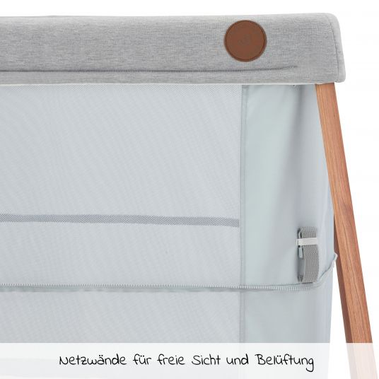 Maxi-Cosi 2 in 1 Reisebett Iris für Neugeborene & Kleinkinder inkl. Matratze & Reisetasche nur 6 kg - Essential Grey